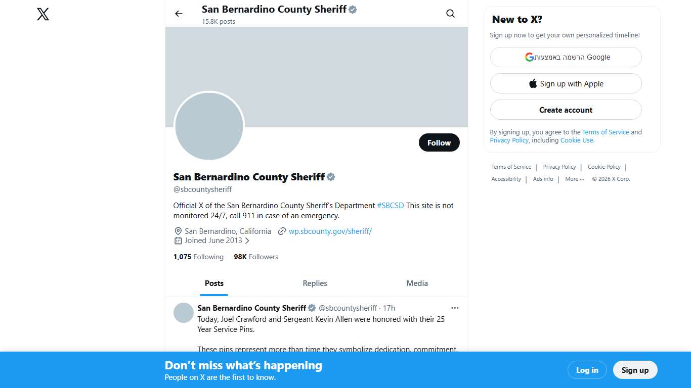 San Bernardino County Sheriff (@sbcountysheriff) / X